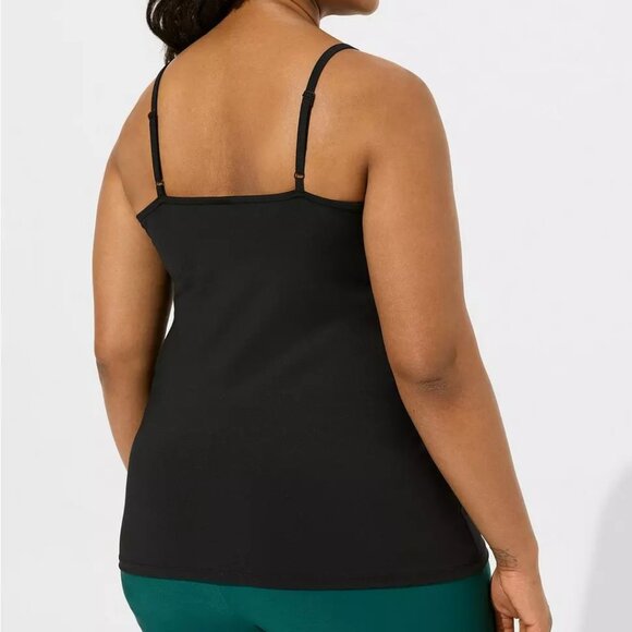 Torrid Sculpting Cami 5X Tank Top Black Knit Layering Scoop Neck Plus Size (28) - Picture 3 of 3